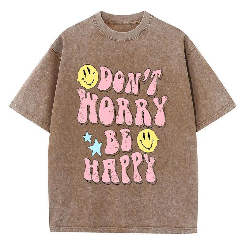 don't worry be happy t-shirt - basil boutique