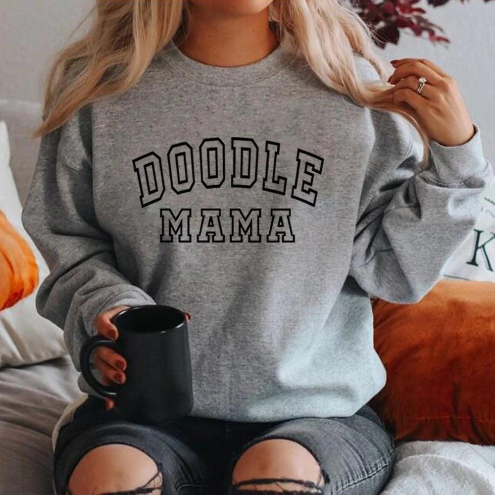 doodle mama crew sweatshirt - basil boutique