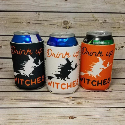 drink up witches koozies - basil boutique