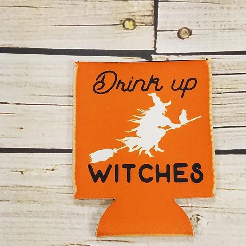 drink up witches koozies - basil boutique