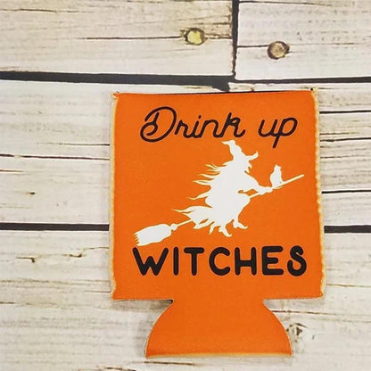 drink up witches koozies - basil boutique