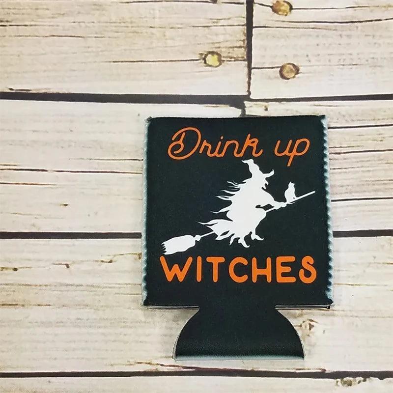 drink up witches koozies - basil boutique