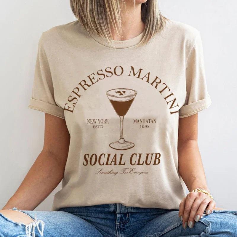 espresso martini social club t-shirt - basil boutique