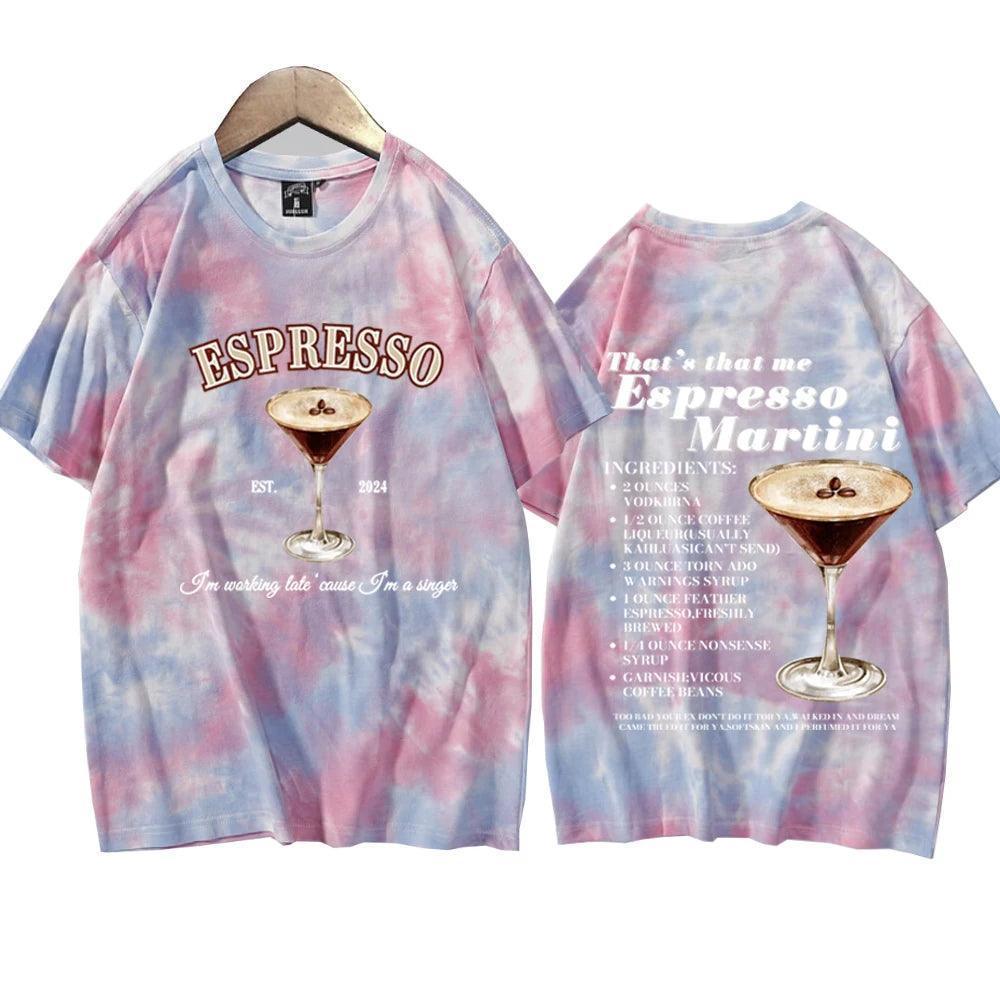 espresso martini tie-dye t-shirt - basil boutique