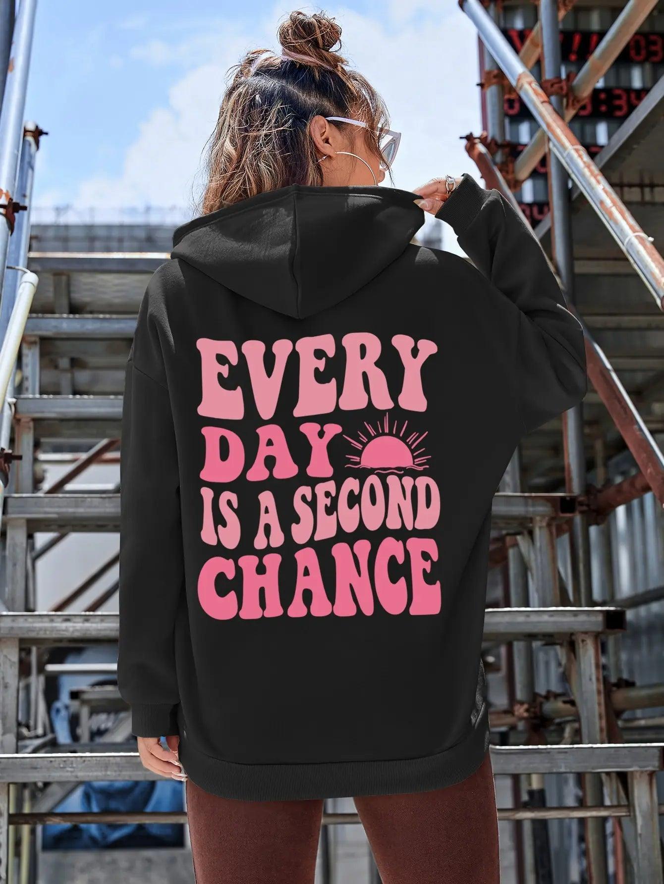 every day is a second chance hoodie - basil boutique