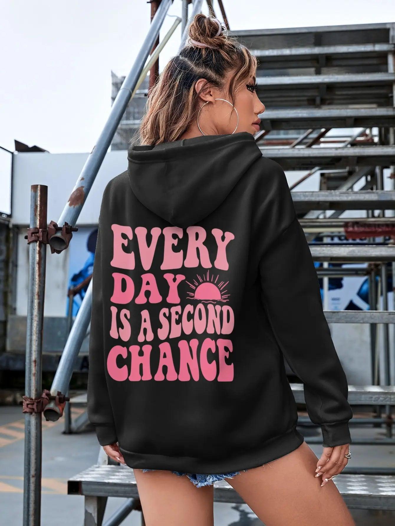 every day is a second chance hoodie - basil boutique