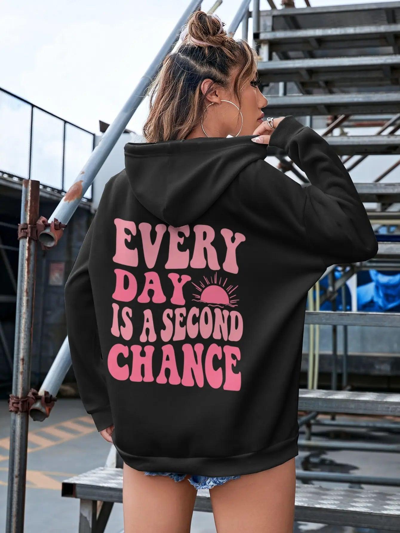 every day is a second chance hoodie - basil boutique