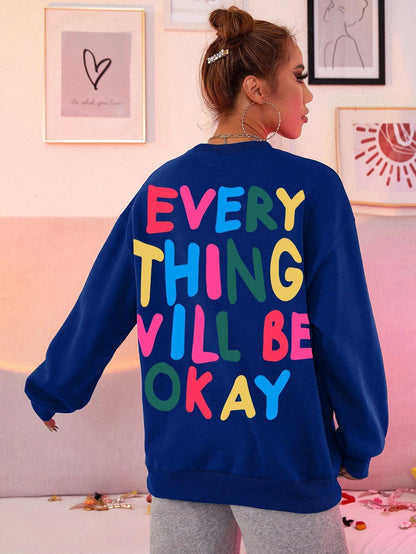 everything will be okay crew sweatshirt - basil boutique