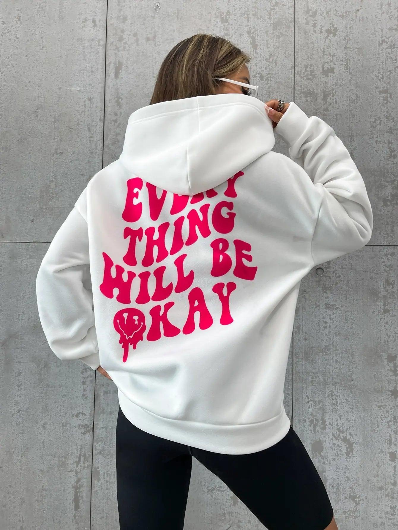 everything will be okay hoodie - basil boutique