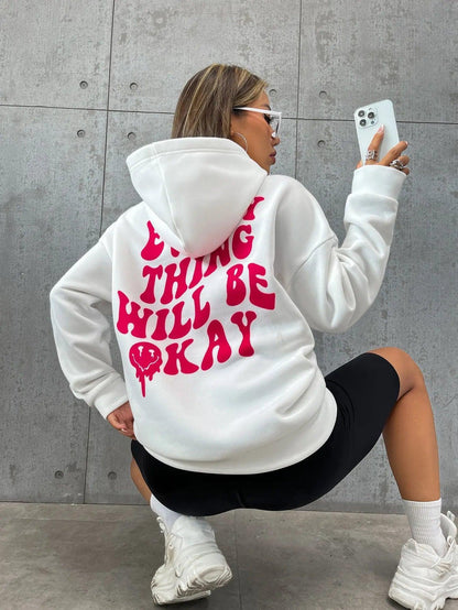 everything will be okay hoodie - basil boutique