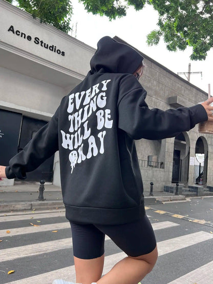 everything will be okay hoodie - basil boutique