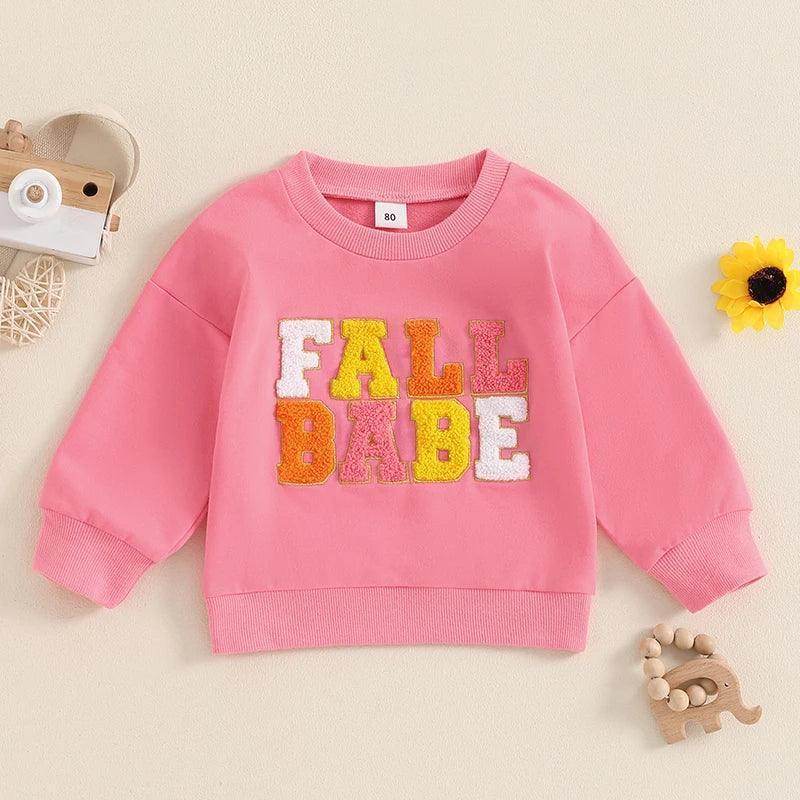 fall babe kids crew sweatshirt - basil boutique