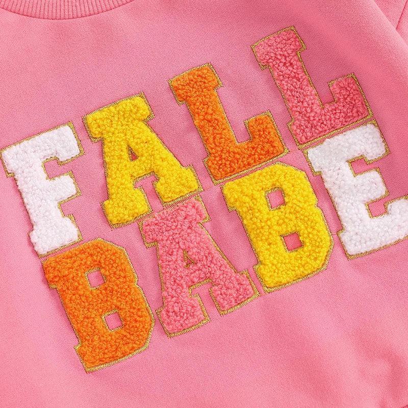 fall babe kids crew sweatshirt - basil boutique