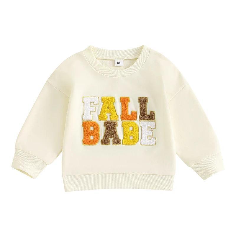 fall babe kids crew sweatshirt - basil boutique