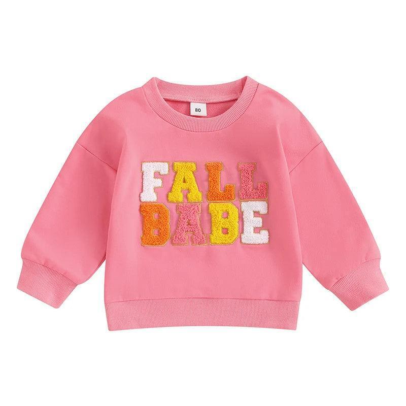 fall babe kids crew sweatshirt - basil boutique