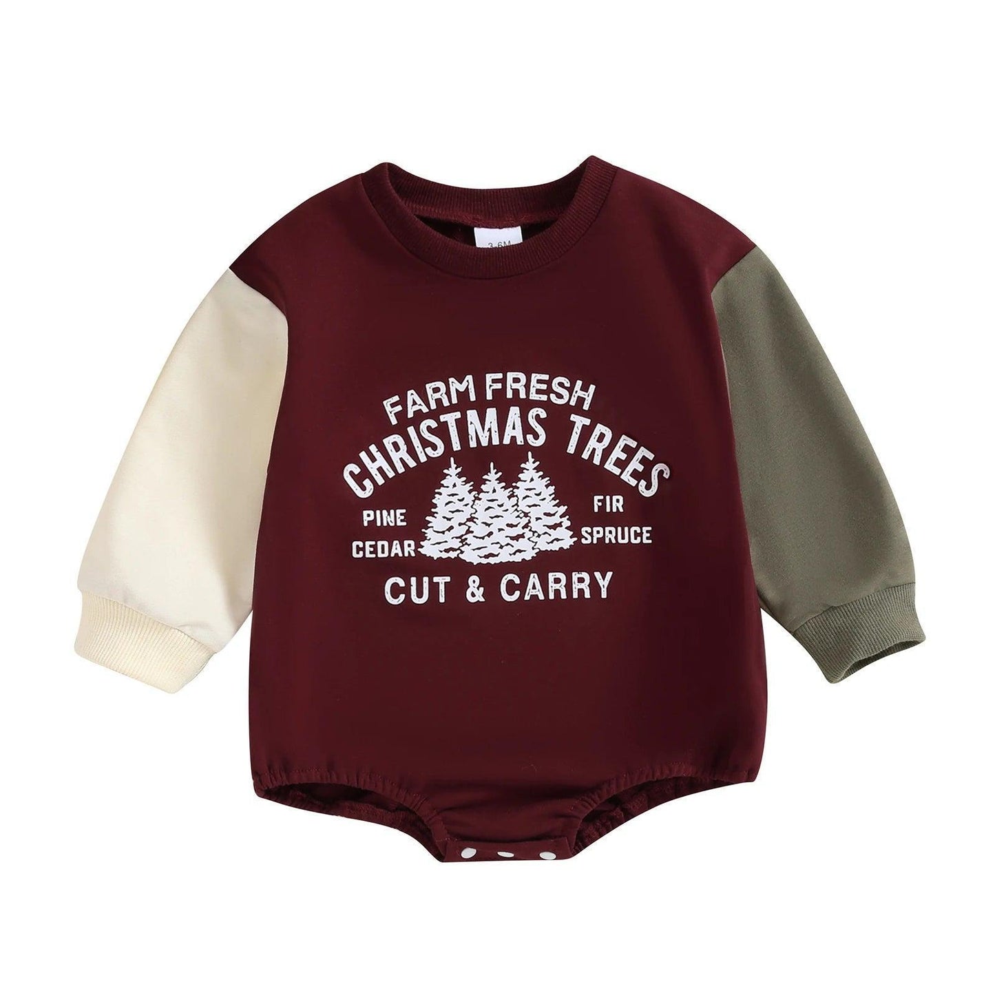 farm fresh christmas trees onesie - basil boutique