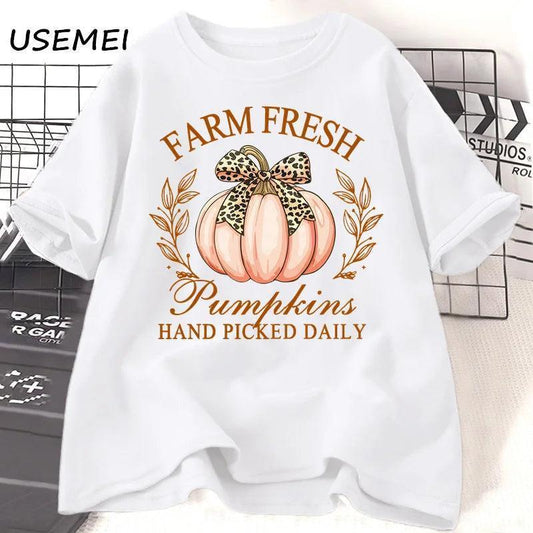 farm fresh pumpkins cheetah bow t-shirt - basil boutique