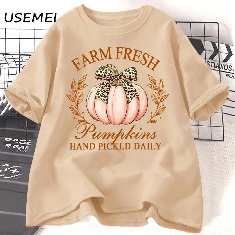 farm fresh pumpkins cheetah bow t-shirt - basil boutique