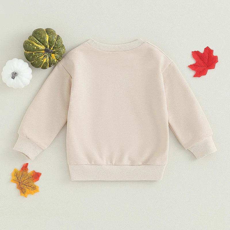 farm fresh pumpkins kids crew sweatshirt - basil boutique