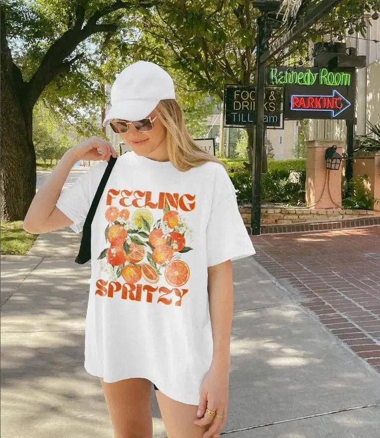 feeling spritzy t-shirt - basil boutique