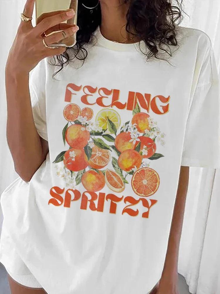 feeling spritzy t-shirt - basil boutique