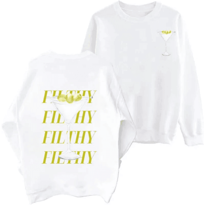 filthy martini crew sweatshirt - basil boutique