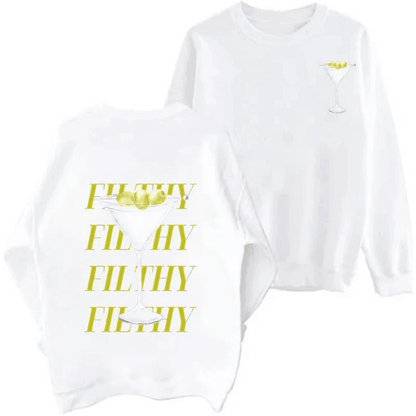 filthy martini crew sweatshirt - basil boutique