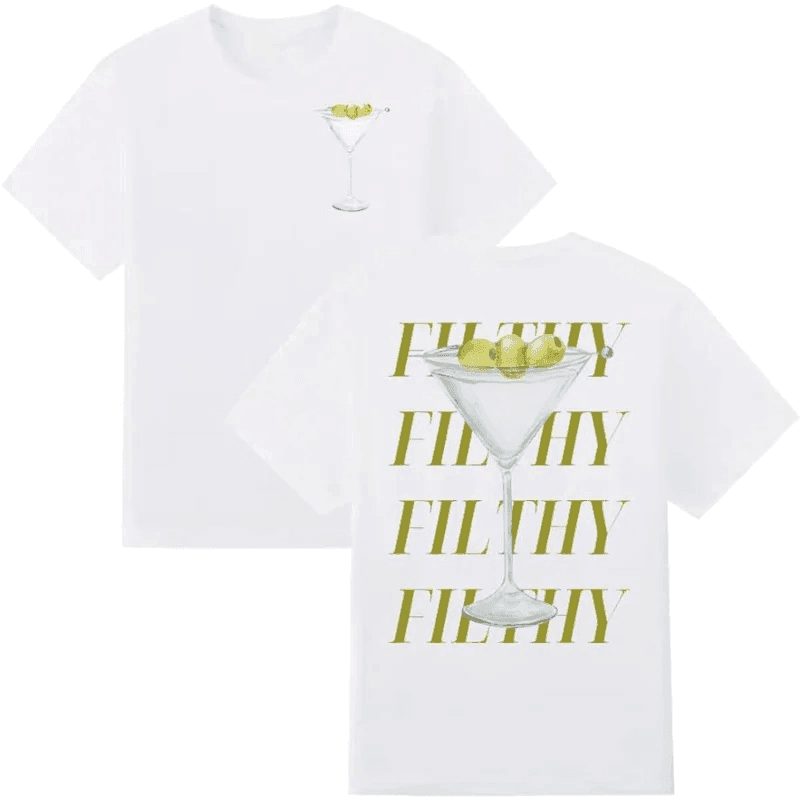 filthy martini t-shirt - basil boutique