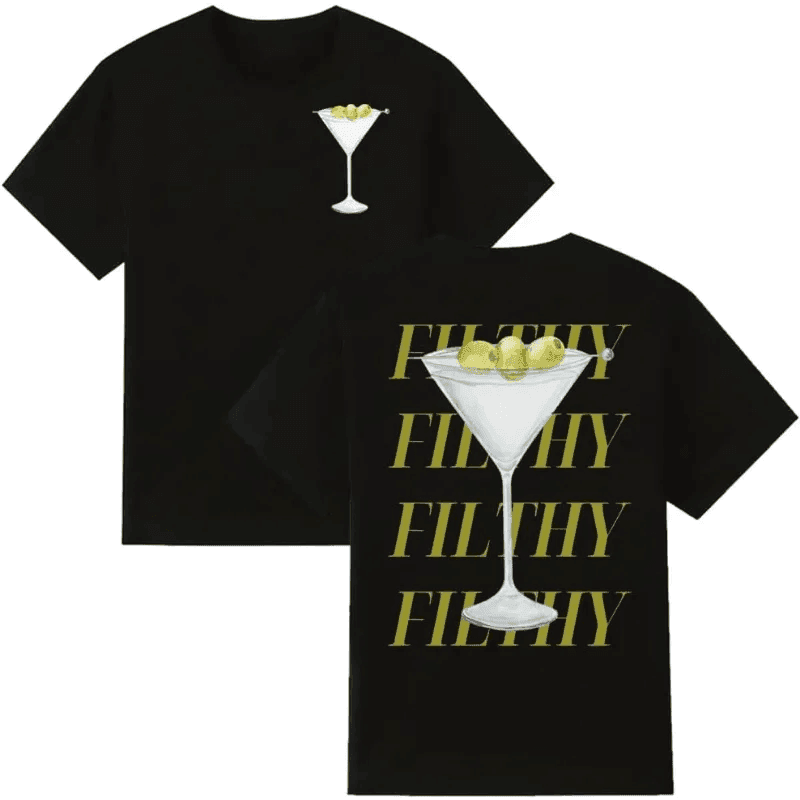 filthy martini t-shirt - basil boutique