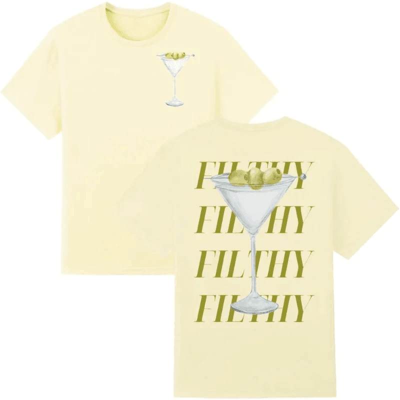 filthy martini t-shirt - basil boutique