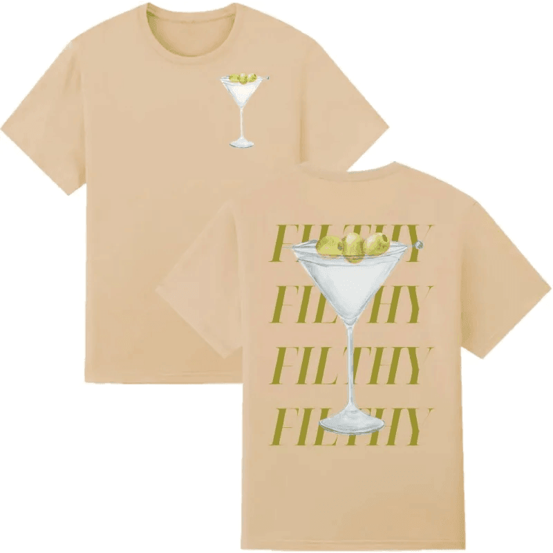 filthy martini t-shirt - basil boutique