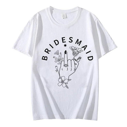 floral gothic bridesmaid t-shirts - basil boutique