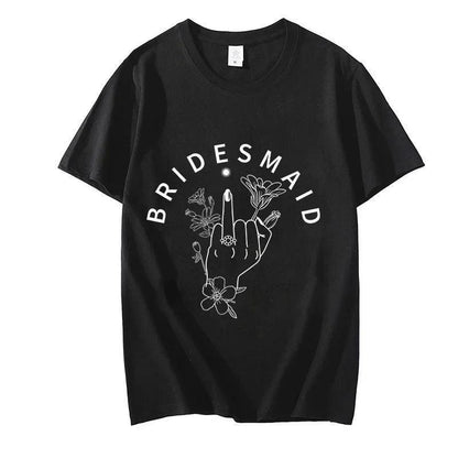 floral gothic bridesmaid t-shirts - basil boutique