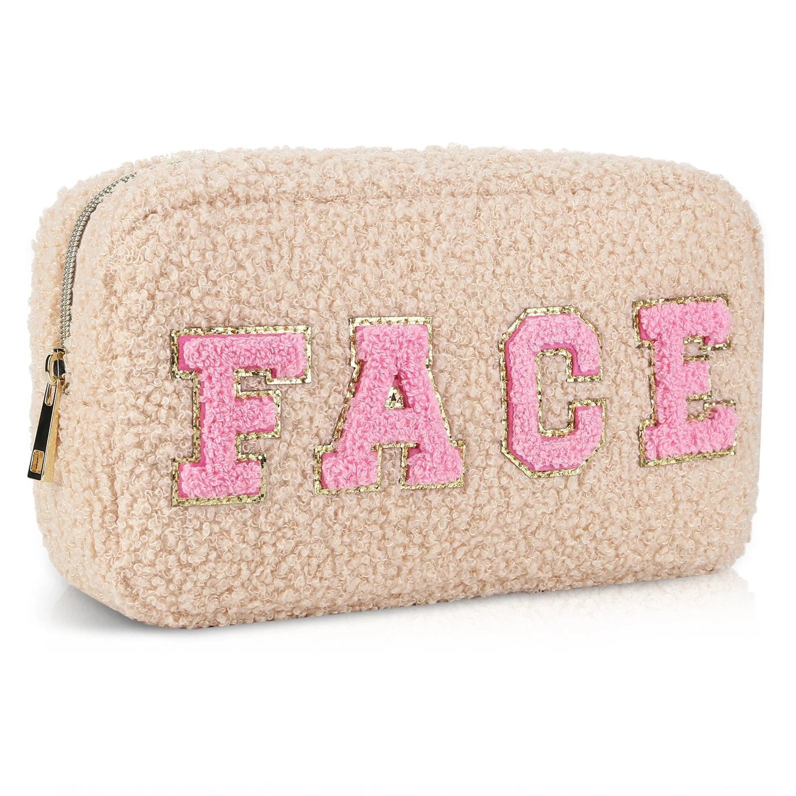 fluffy travel cosmetic bags - basil boutique