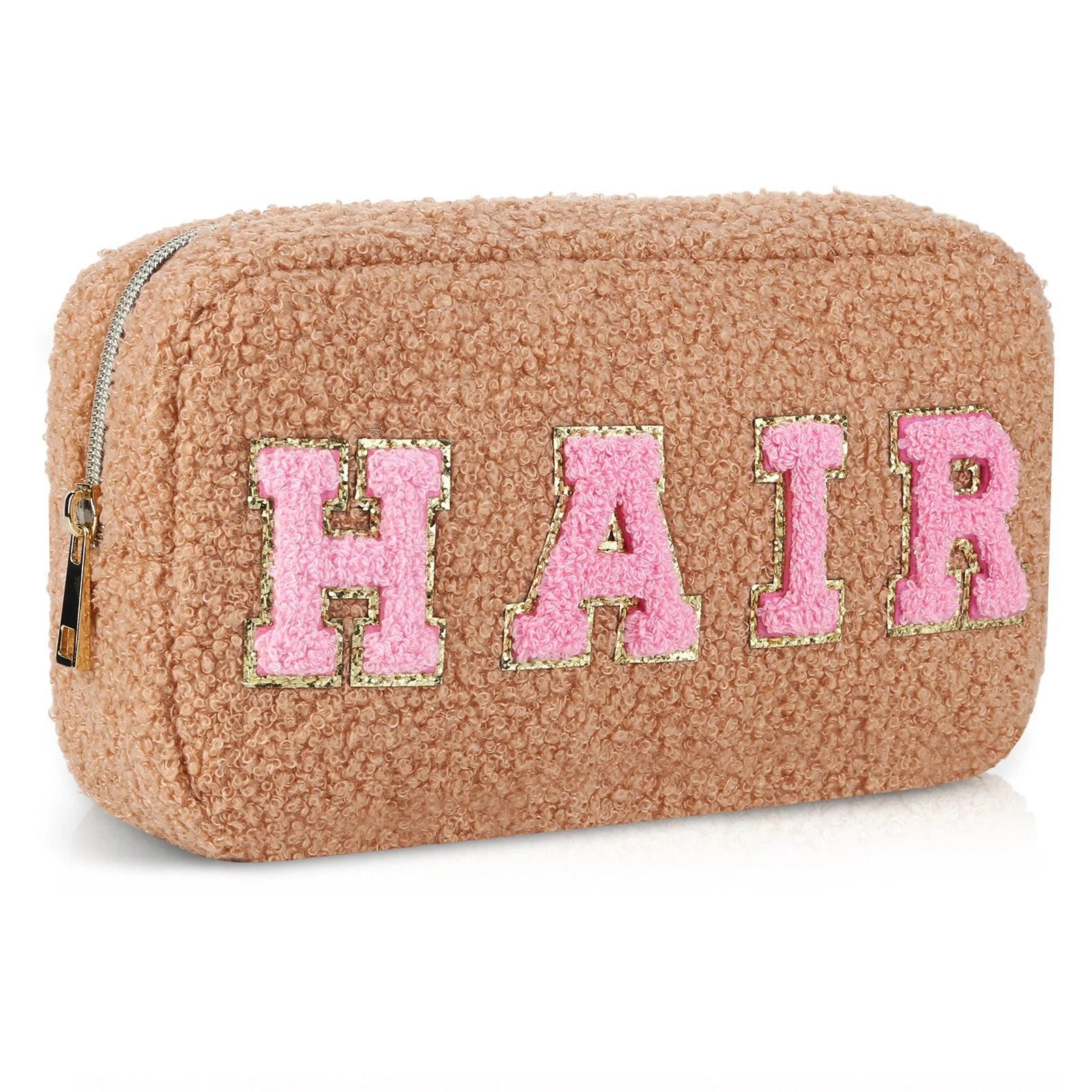 fluffy travel cosmetic bags - basil boutique