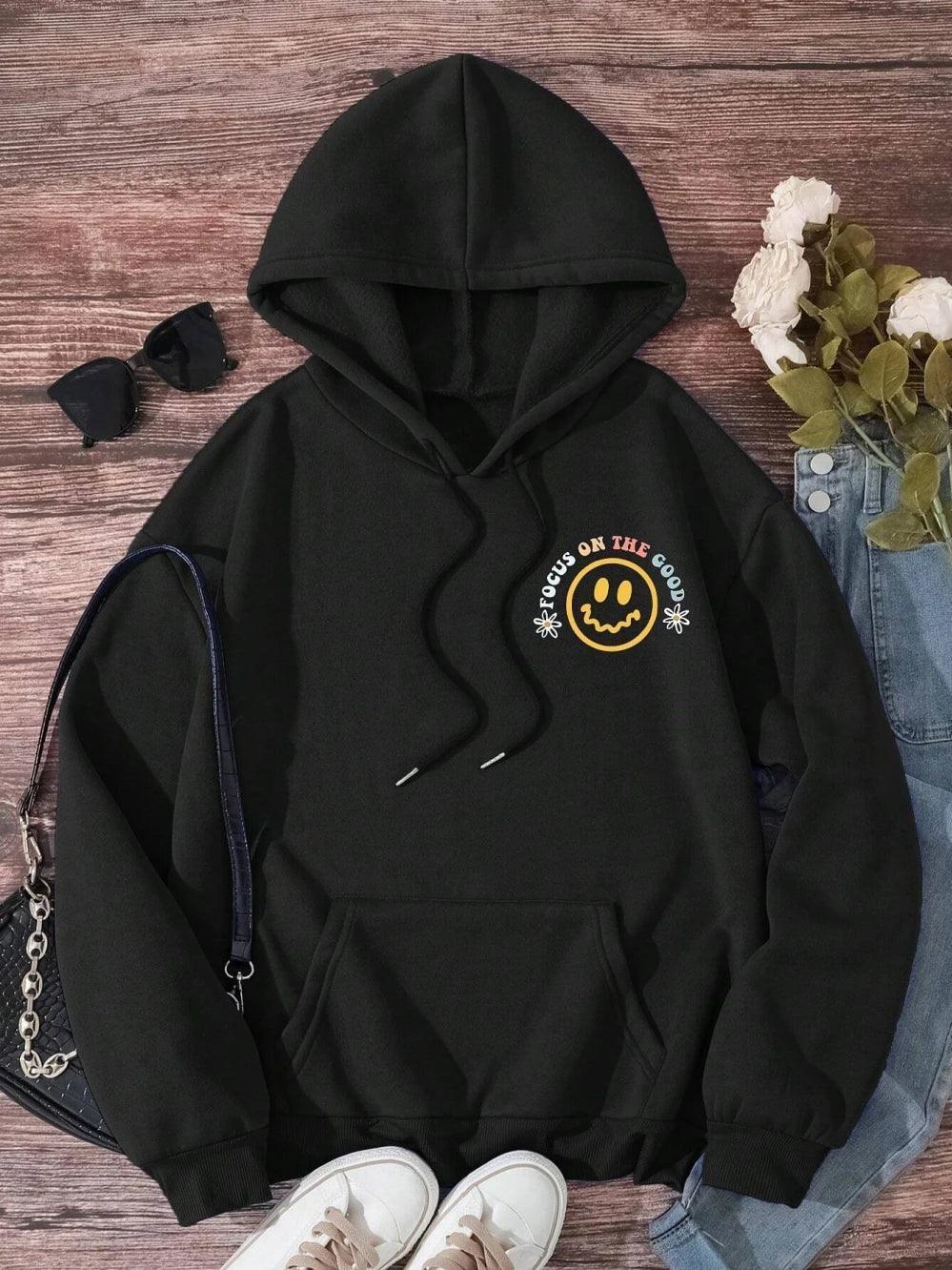 focus on the good hoodie - basil boutique