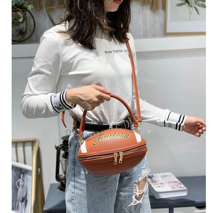 football crossbody bag - basil boutique