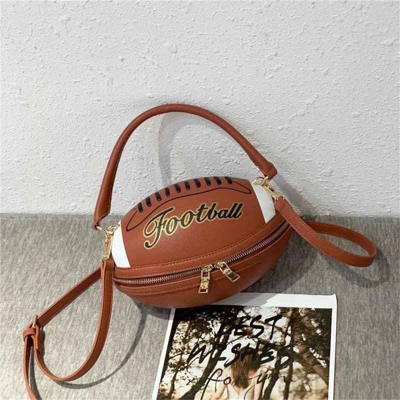 football crossbody bag - basil boutique