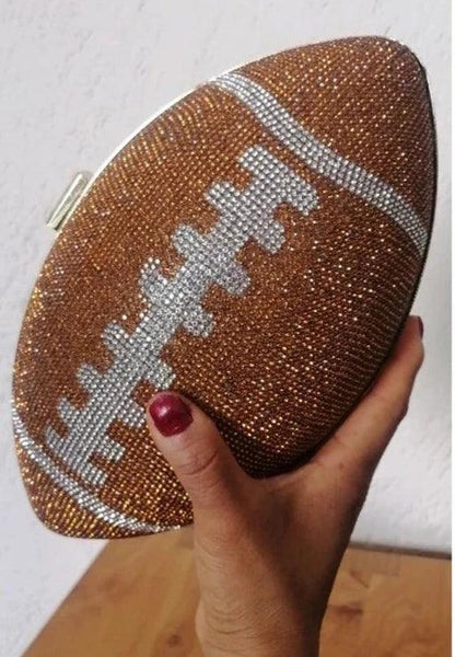 football rhinestone purse - basil boutique