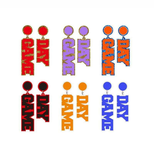 game day acrylic earrings - basil boutique