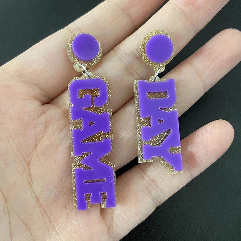 game day acrylic earrings - basil boutique