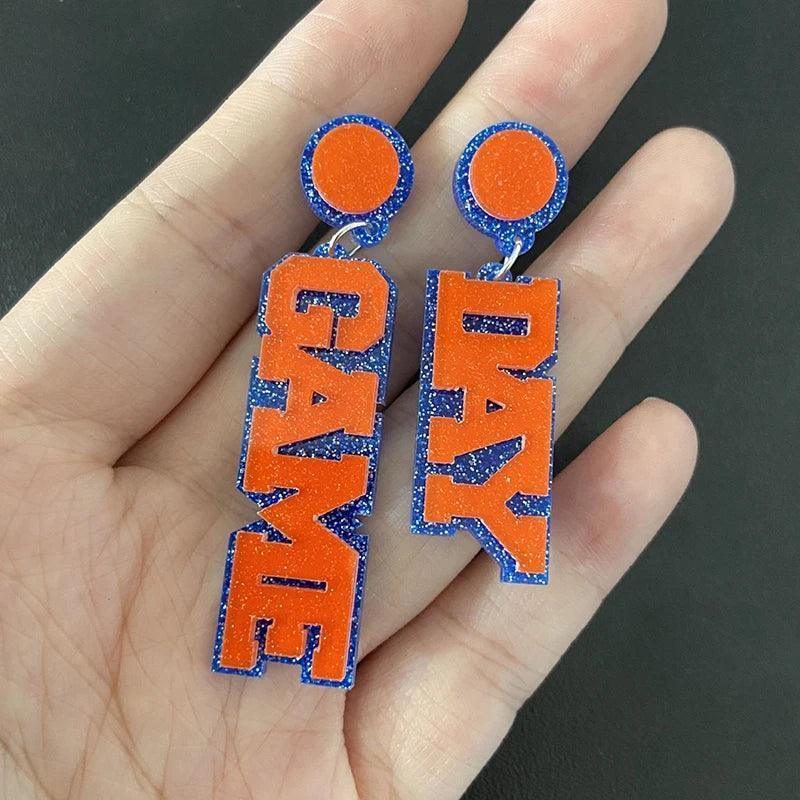 game day acrylic earrings - basil boutique