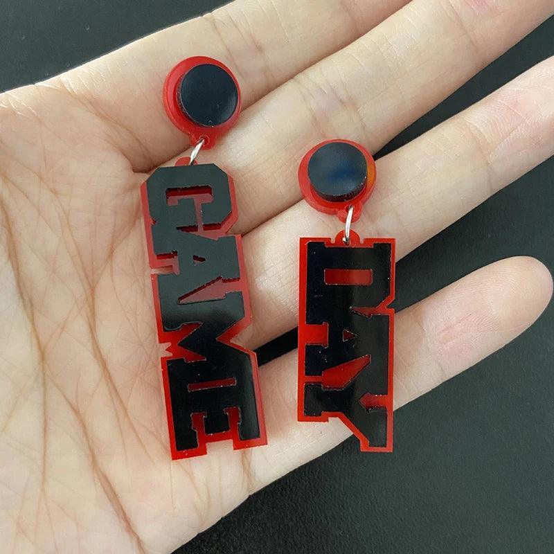 game day acrylic earrings - basil boutique