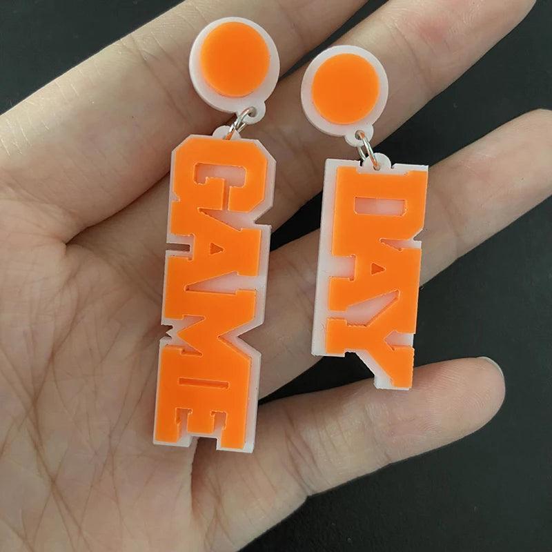 game day acrylic earrings - basil boutique