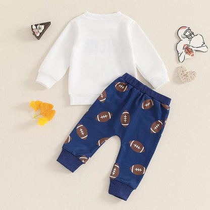 game day bold + blue kids outfit - basil boutique