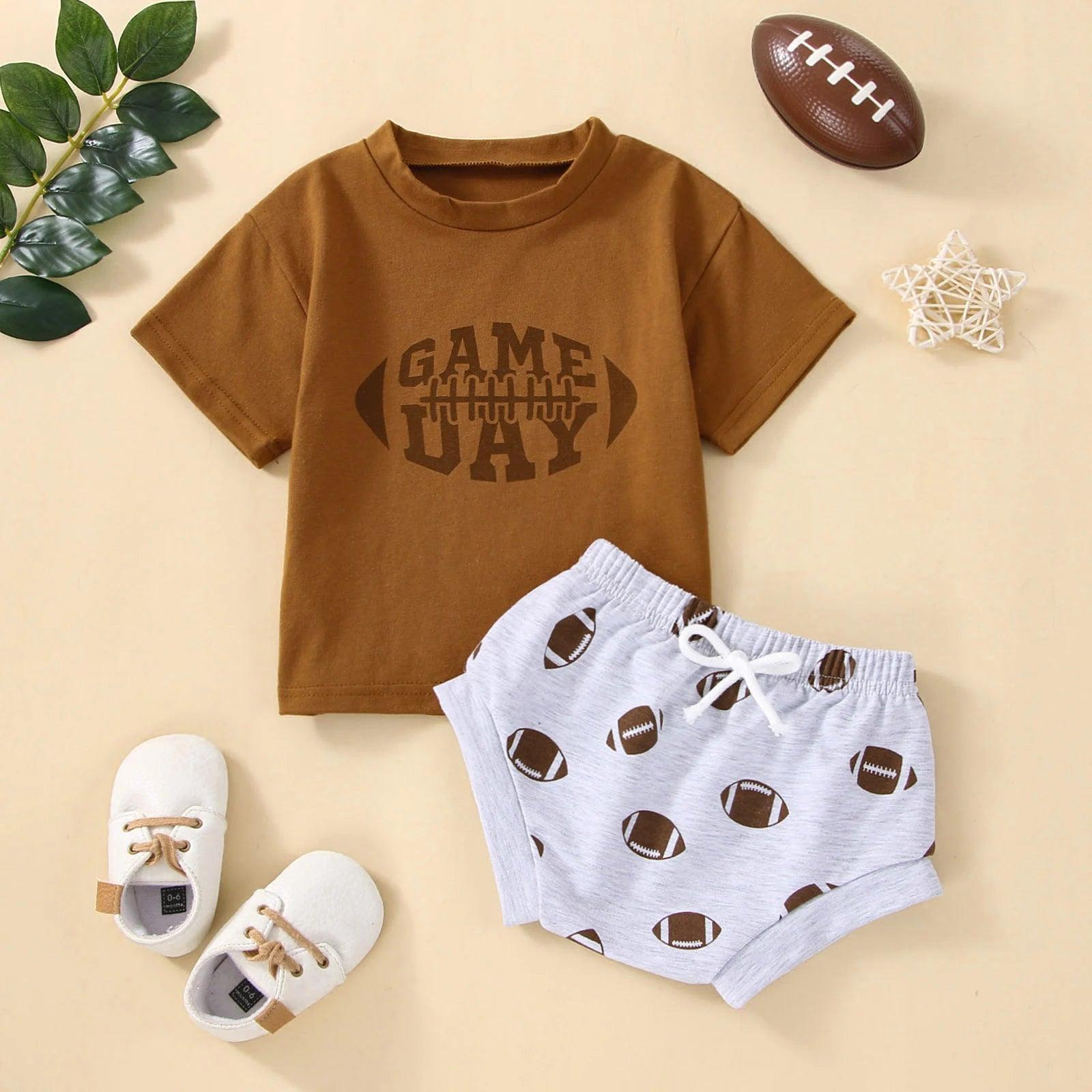 game day football fan kids outfit - basil boutique