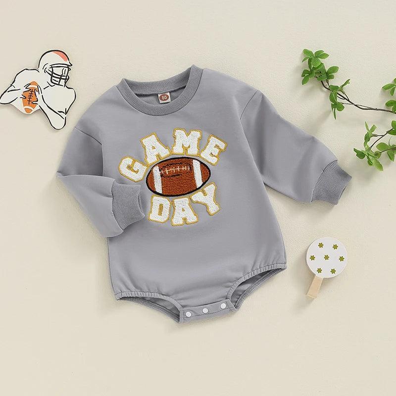 game day football onesie - basil boutique