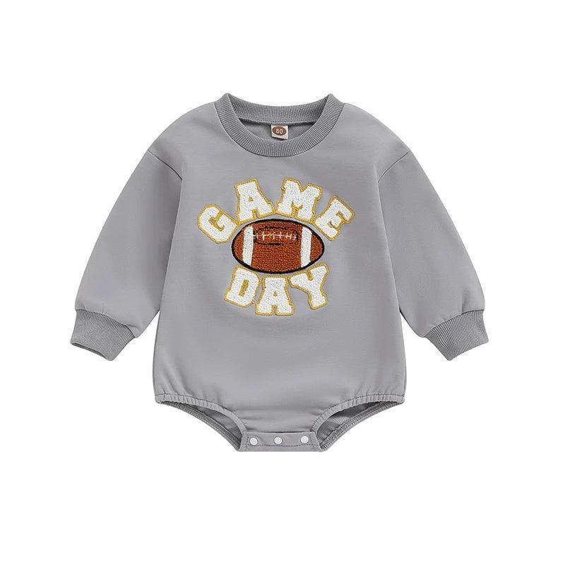 game day football onesie - basil boutique