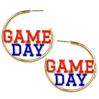 game day hoop earrings - basil boutique