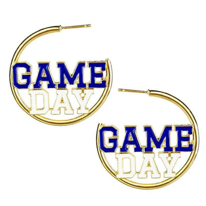 game day hoop earrings - basil boutique